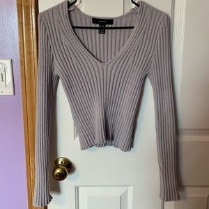 medium Forever 21 V-neck croptop sweater